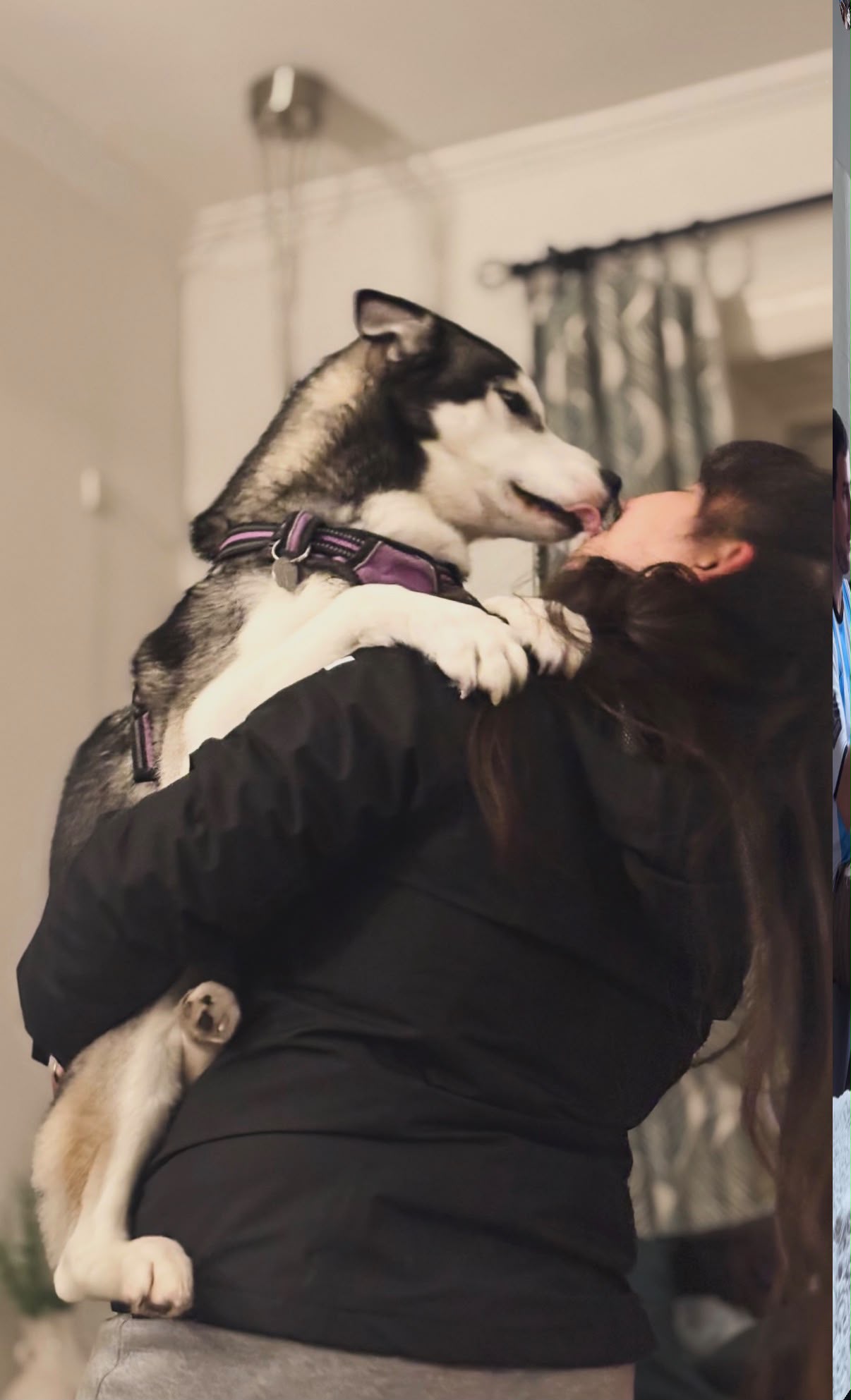 Sofia with a dog